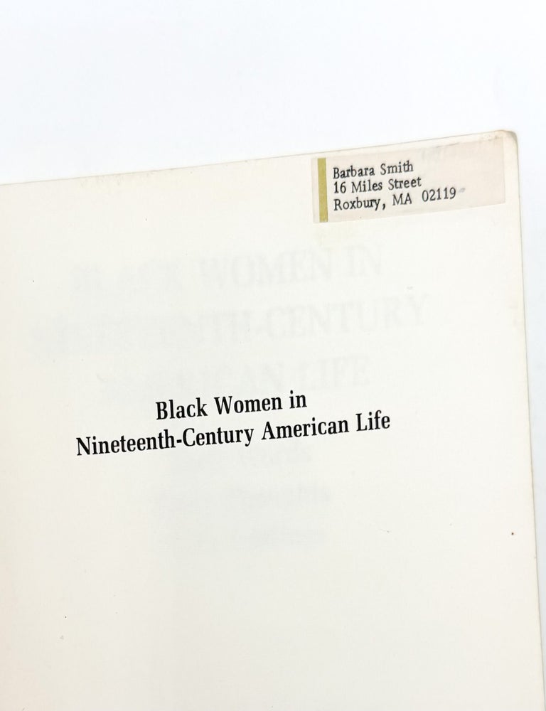 BLACK WOMEN IN NINETEENTH-CENTURY AMERICAN LIFE