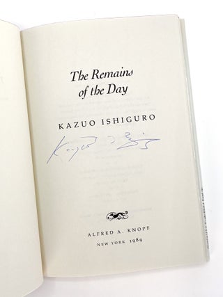 THE REMAINS OF THE DAY. Kazuo Ishiguro.
