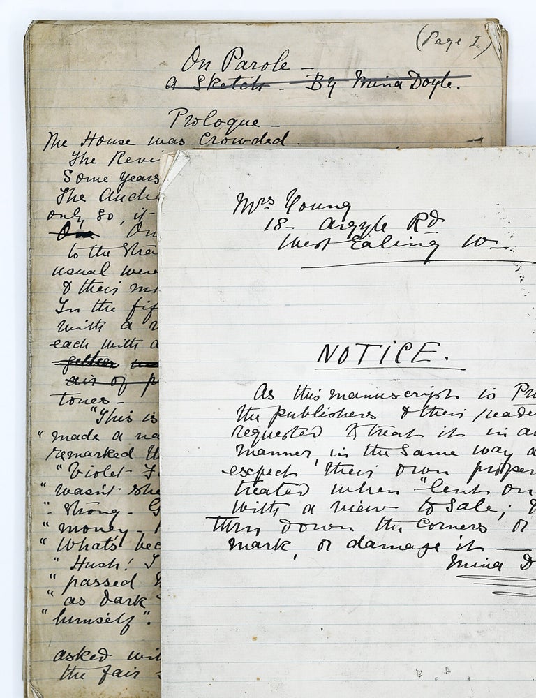 Manuscripts for ON PAROLE and THE LITTLE COLONEL