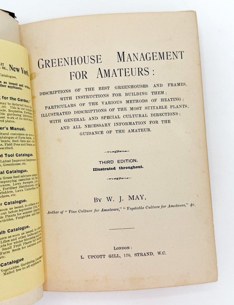 GREENHOUSE MANAGEMENT FOR AMATEURS