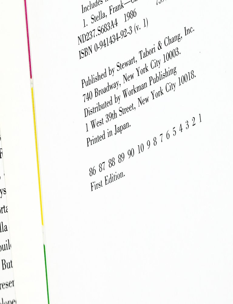 FRANK STELLA: Paintings 1958-1965, A Catalogue Rasonn&eacute;