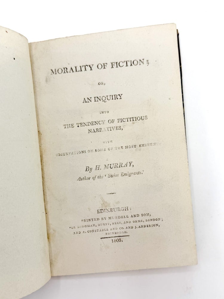 MORALITY OF FICTION