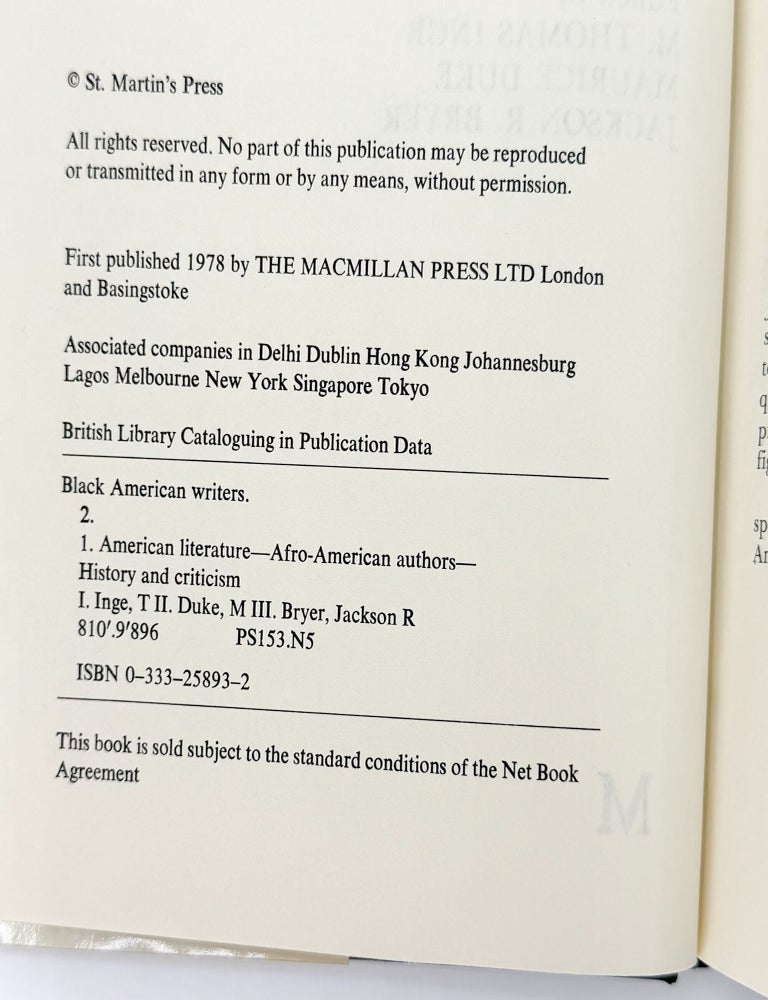 BLACK AMERICAN WRITERS BIOGRAPHICAL ESSAYS VOLUME 2