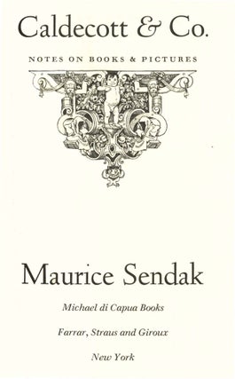 CALDECOTT & CO.: NOTES ON BOOKS & PICTURES. Maurice Sendak.