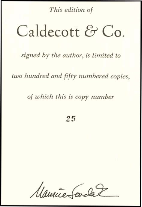 CALDECOTT & CO.: NOTES ON BOOKS & PICTURES